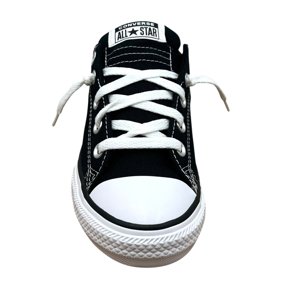 Converse Chuck Taylor Street Youth Boys Girls Low Top Sneaker Size 7 Black White - Picture 6 of 12